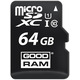 Карта памяти GoodRam microSDXC 64GB Class 10 UHS I (M1AA-0640R12) + SD адаптер