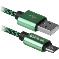 КабельDefender USB08-03T USB(AM)-MicroBM 1.0m, Green (87804)