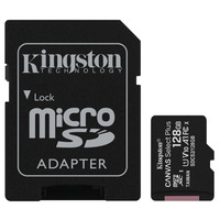 Карта пам`яті MicroSDXC 128GB UHS-I Class 10 Kingston Canvas Select Plus R100MB/s + SD-адаптер (SDCS2/128GB)