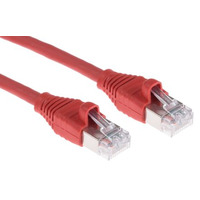 Патч-корд RJ45, 568A/B, FTP, PowerCat 6, LSZH, 2 м, Червоний, MOLEX