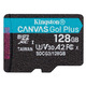 Карта пам`яті MicroSDXC 128GB UHS-I/U3 Class 10 Kingston Canvas Go! Plus R170/W90MB/s + SD-адаптер (SDCG3/128GB)