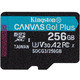 Карта пам`яти MicroSDXC 256GB UHS-I/U3 Class 10 Kingston Canvas Go! Plus R170/W90MB/s + SD-адаптер (SDCG3/256GB)