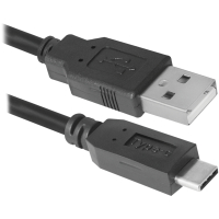 Кабель Defender USB09-03PRO USB(AM)-C Type black 1 м (87492)