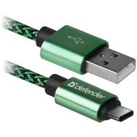 КабельDefender USB09-03T PRO USB(AM)-C Type, 1m Green (87816)