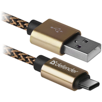 КабельDefender USB09-03T PRO USB(AM)Type-C, 1m Gold (87812)