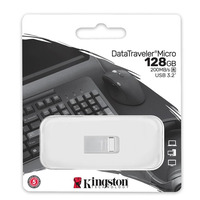 Kingston Накопитель 128GB USB 3.2 Gen1 DT Micro R200MB/s