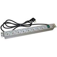 Панель органайзер MOLEX 19” панель эл.живл.8x230В/16 A,1U, выкл.,серая