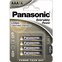 Panasonic Батарейка EVERYDAY POWER щелочная AAА блистер, 4 шт.