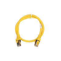 Патч-корд 2E Cat 6, S-FTP екран. фольга з обплетенням, RJ45, 4Х2 27AWG, 7/0.14 Cu, 0.50 m, PVC, Yellow