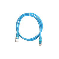 Патч-корд 2E Cat 6, S-FTP екран. фольга з обплетенням, RJ45, 4Х2 27AWG, 7/0.14 Cu, 1.00 m, PVC, Blue