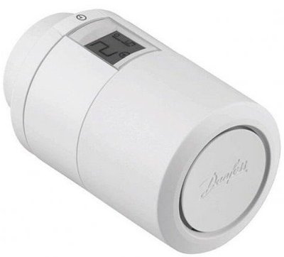 Danfoss Розумна термоголовка Eco, Bluetooth, різьба М30 х 1.5, 2 x AA, 3V, біла 014G1001 фото