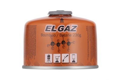 EL GAZ Балон-картридж газовий ELG-300, бутан 230 г, для газових пальників, з двошаровим клапаном, одноразовий 104ELG-300 фото