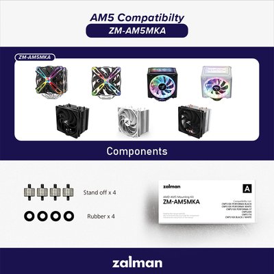 Zalman Кріплення для AMD AM5 ZM-AM5MKA, CNPS10X PERFORMA BLACK/WHITE, CNPS10X PERFORMA ST, CNPS16X BLACK/WHITE, CNPS17X, CNPS20X ZM-AM5MKA фото