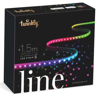 Smart LED Twinkly Line RGB, підсвічування плюс 1,5м, Gen II, IP20, кабель чорний TWL100ADP-B фото