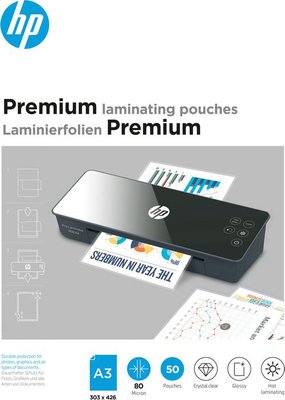 Плівка для ламінування HP Premium Laminating Pouches, A3, 80 Mic, 303x426, 50 pcs 9126 фото