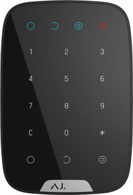 Ajax Бездротова сенсорна клавіатура KeyPad, Jeweller, 3V * 4ААА, чорна 000005653 фото