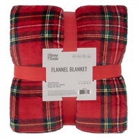 Плед Ardesto Christmas Flannel 160х200см, 100% поліестер, клітинка, червоний