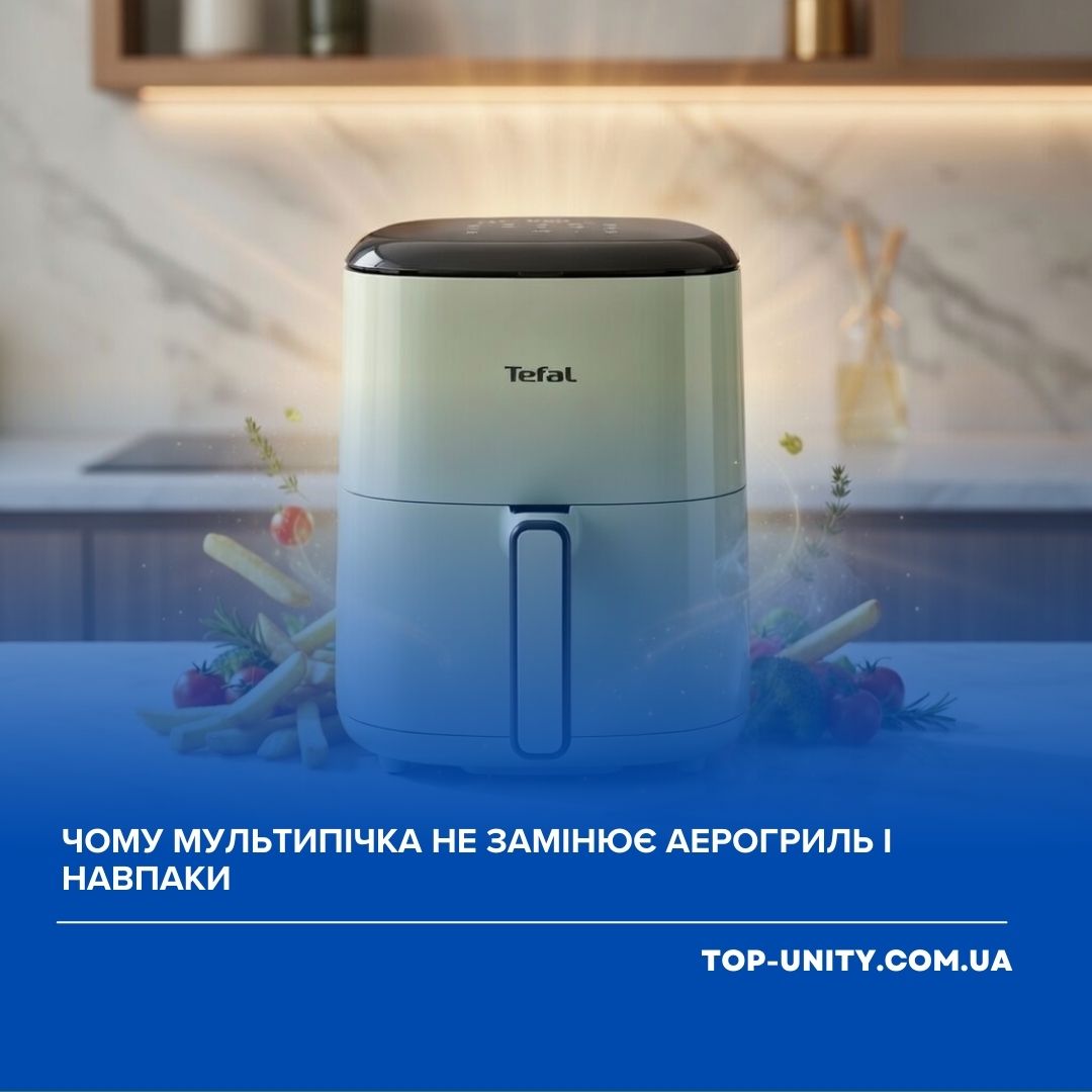Чому мультипічка не замінює аерогриль і навпаки
