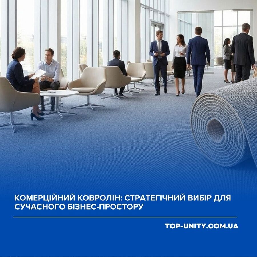 Комерційний ковролін: як обрати практичне підлогове покриття для офісу, бізнесу та громадських просторів