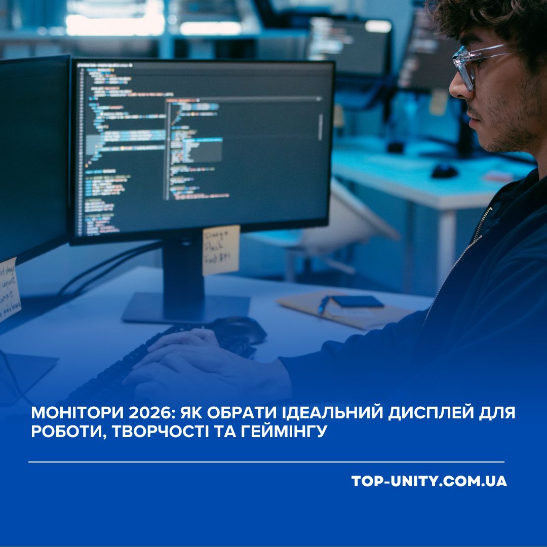 Монітори 2026: як обрати ідеальний дисплей для роботи, творчості та геймінгу