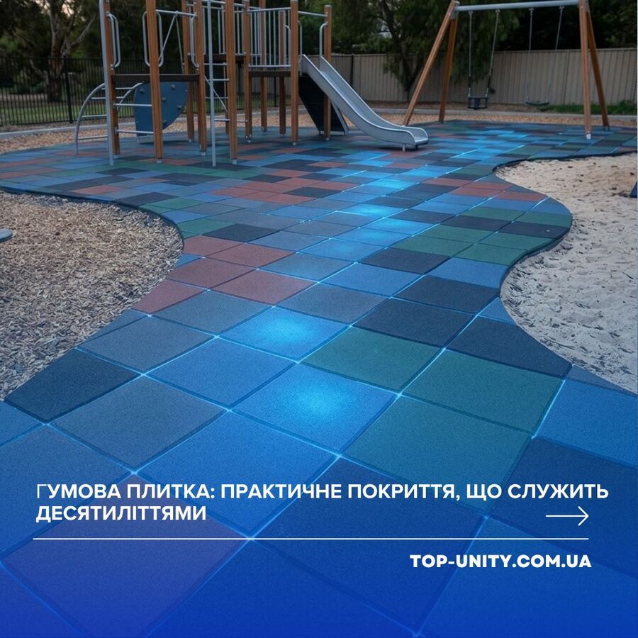 Гумова плитка: практичне покриття, що служить десятиліттями