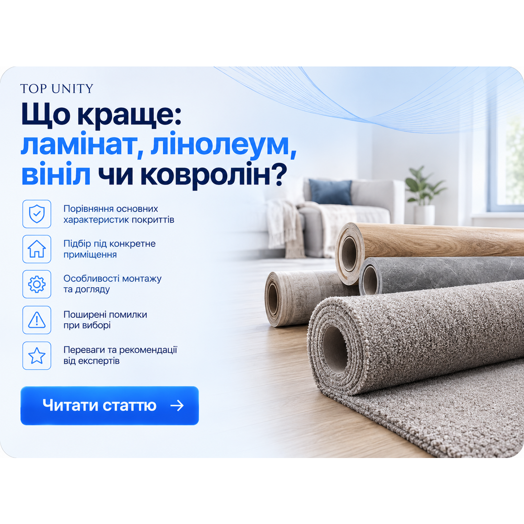 Що краще: ламінат, лінолеум, вініл чи ковролін