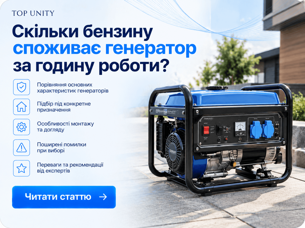 Скільки бензину споживає генератор за годину роботи