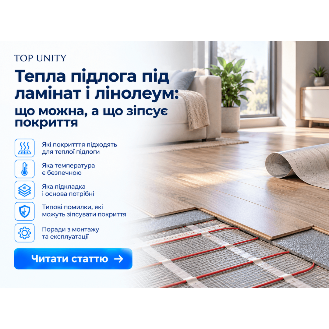 Тепла підлога під ламінат і лінолеум: що можна, а що зіпсує покриття