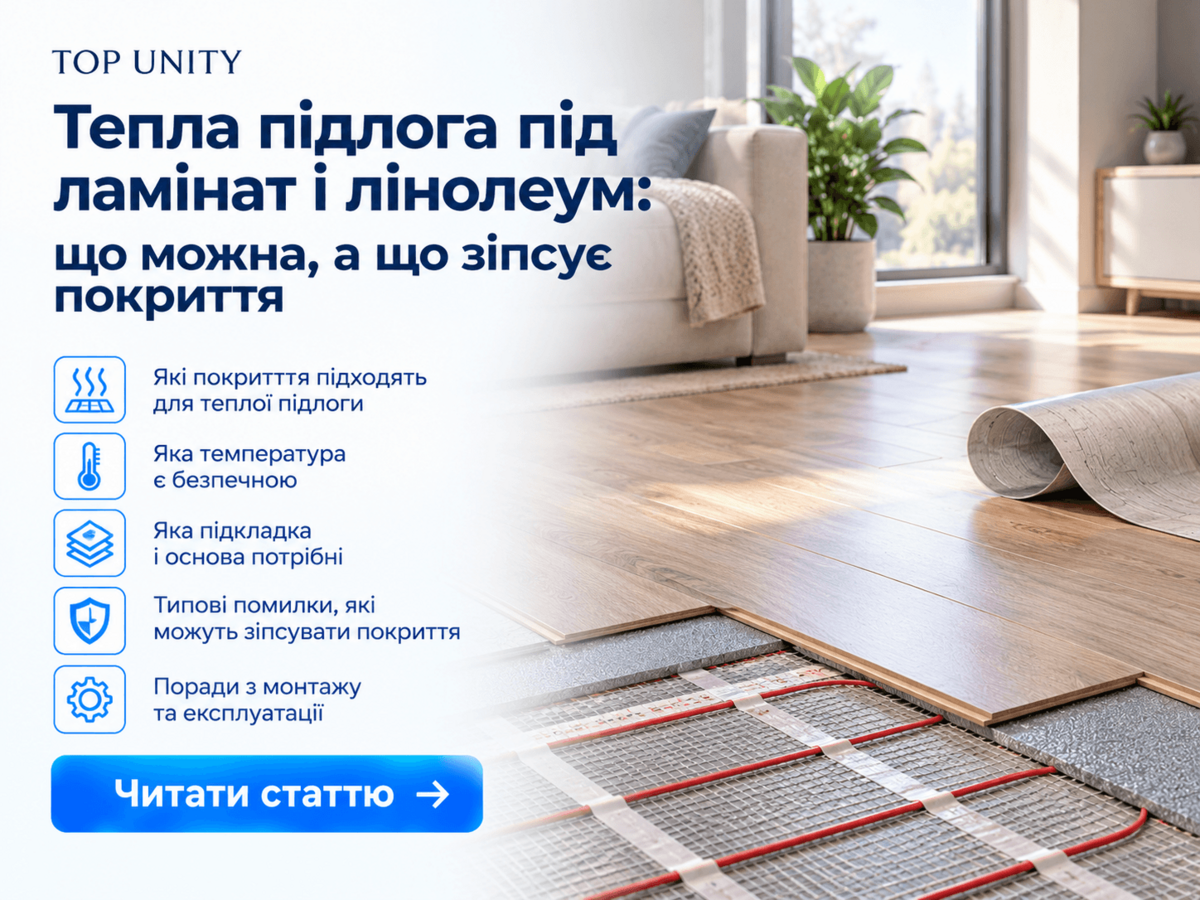 Тепла підлога під ламінат і лінолеум: що можна, а що зіпсує покриття