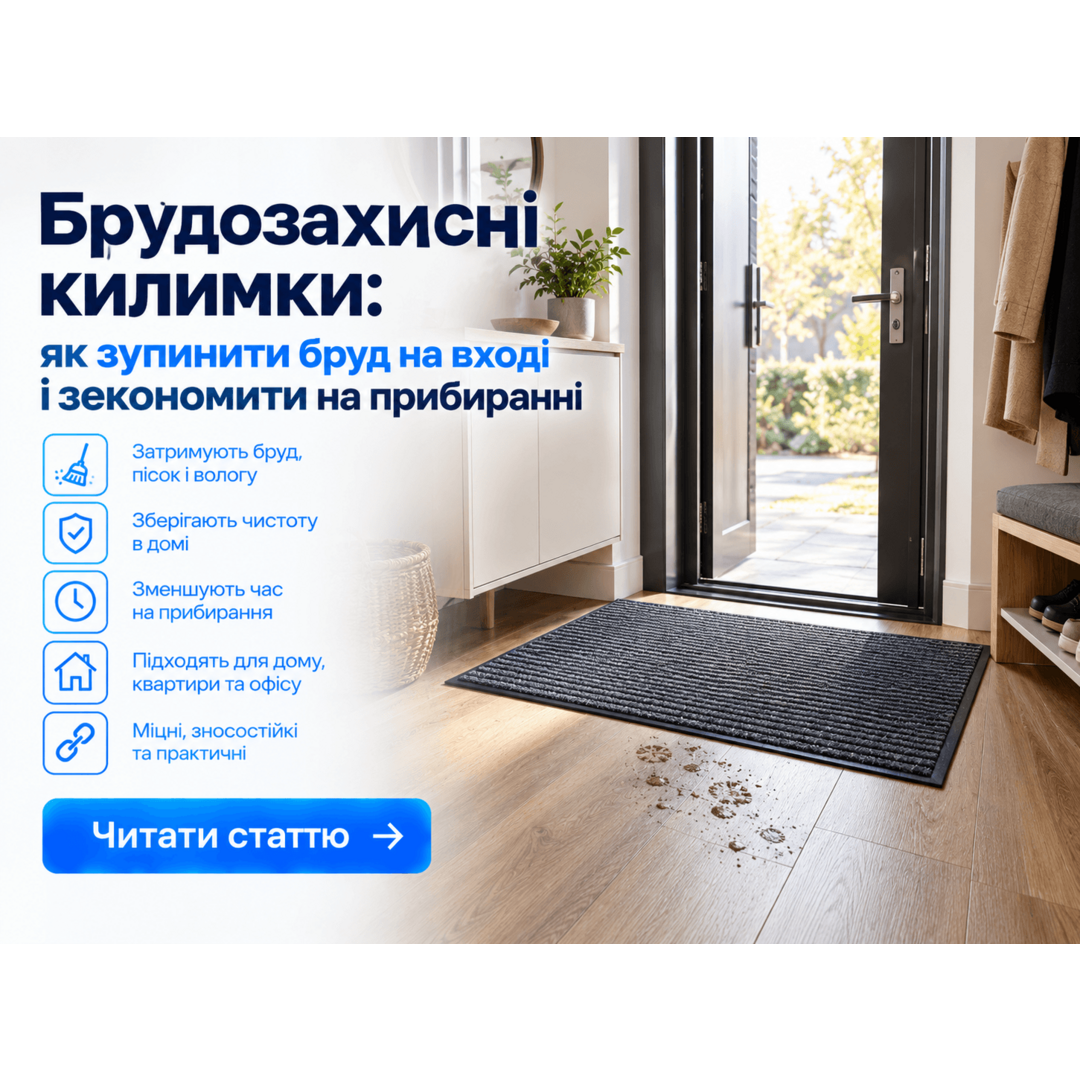 Брудозахисні килимки: як зупинити бруд на вході і зекономити на прибиранні