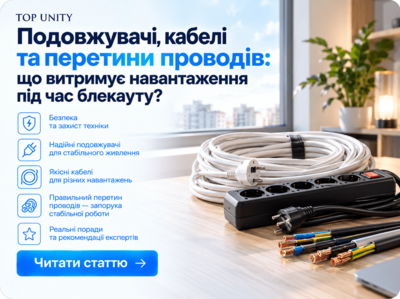 Подовжувачі, кабелі та перетини проводів: що витримує навантаження під час блекауту?