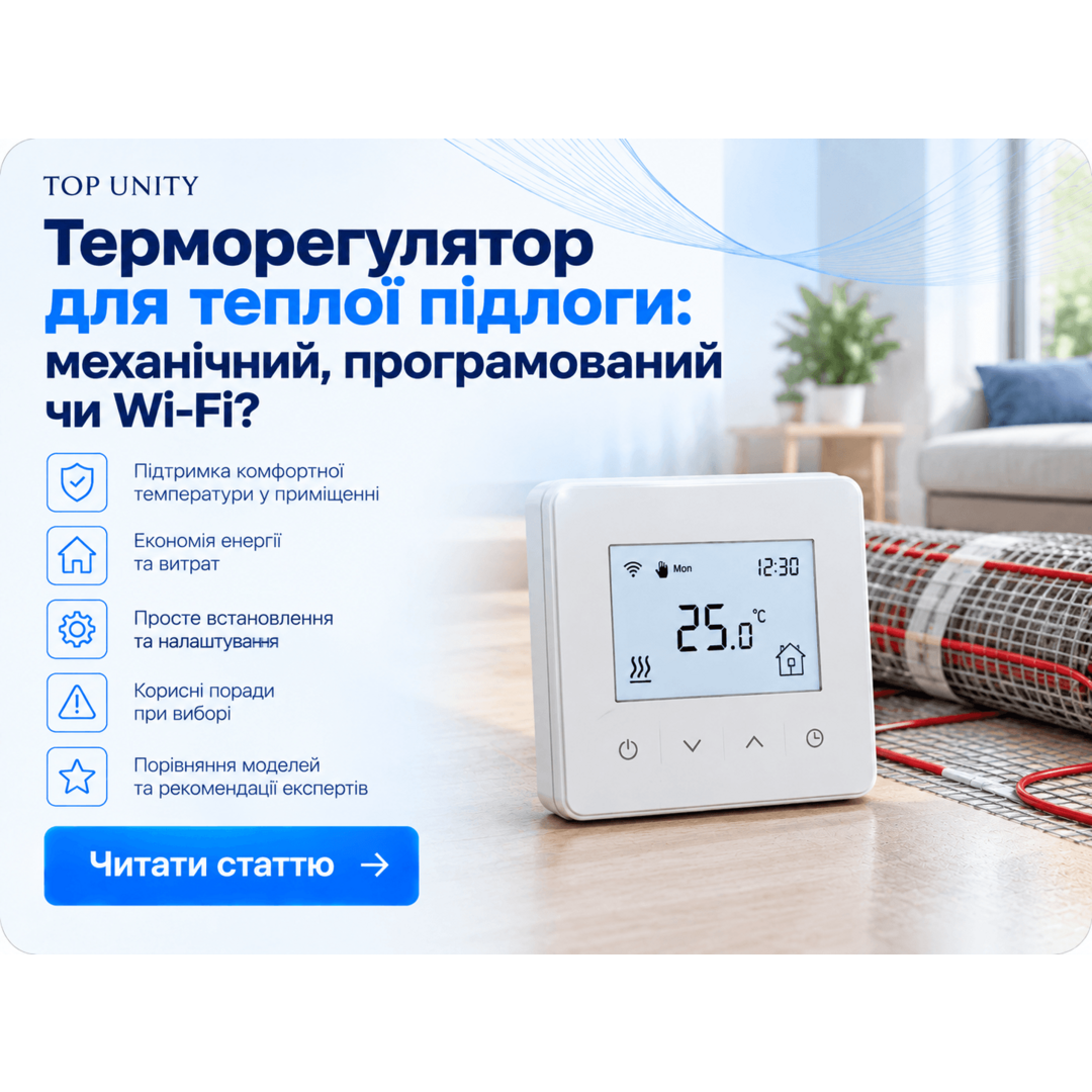 Терморегулятор для теплої підлоги: механічний, програмований чи Wi-Fi?