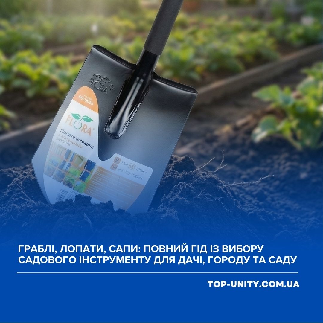 Граблі, лопати, сапи: повний гід із вибору садового інструменту для дачі, городу та саду