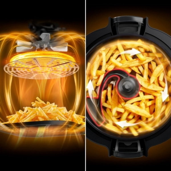 Мультиварка-мультипіч Tefal Multicook Actifry, 1334Вт, чаша-6л, сенсорне керув., 14 програм, метал/пластик, чорний