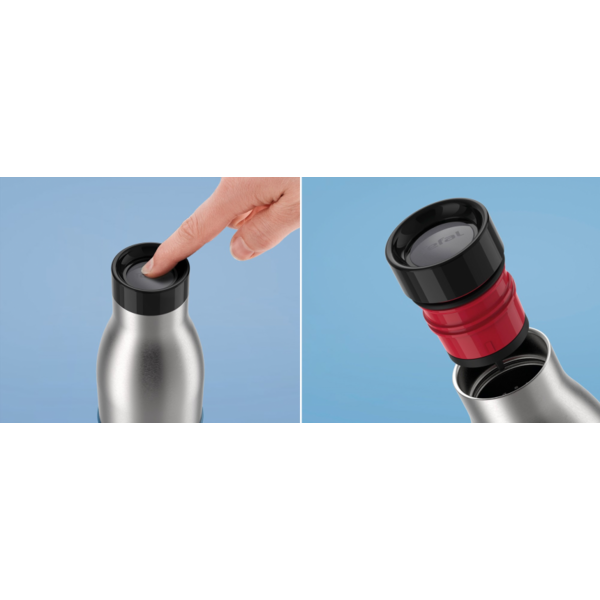 Термобутылка Tefal Bludrop soft touch, 500мл, нержавеющая сталь, синий