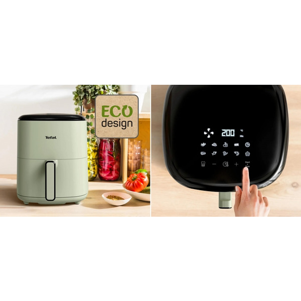 Мультипіч Tefal Easy Fry Max, 1500Вт, чаша-5л, сенсорне керув., 10 програм, пластик, світло-зелений