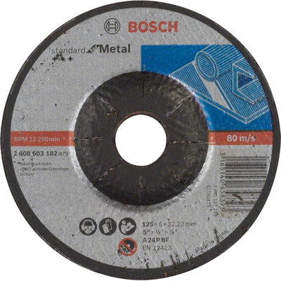 Bosch Standard for Metal 125x6x22.23 мм Обдирной круг для металла