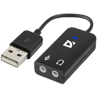 Перехідник для навушников Defender Audio USB 2х3.5мм jack ->USB (63002)