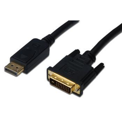 Кабель DisplayPort Digitus DisplayPort AM/AM DVI-D 2m, Black (AK-340306-020-S)