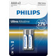 Батарейка Philips Ultra Alkaline AAA/LR03 BL 2 шт