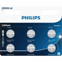 Philips Батарейка литиевая CR 2032 блистер, 6 шт