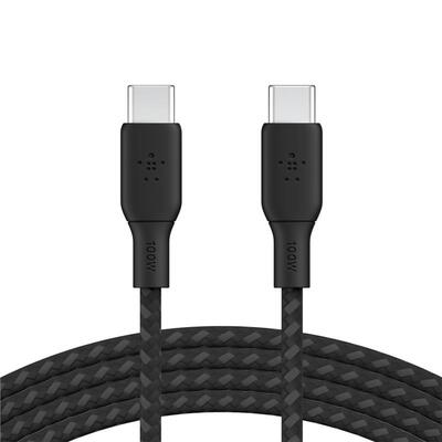 Кабель зарядки/синхронизации Belkin USB-С > USB-С 3м, 100Вт, плетеный, черный