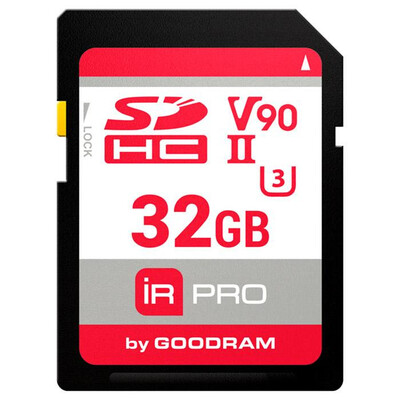 Карта памяти Memory card Secure Digital 32Gb GoodRAM IRDM PRO SDXC V90 UHS-II U3 Retail