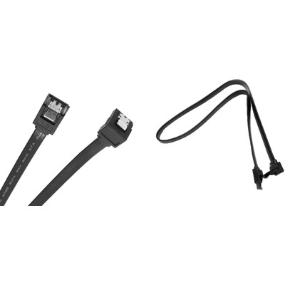 Кабель SATA 3.0 7pin, F/F, 0.4 м, L-коннектор, Black