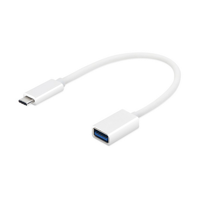 Перехідник USB 2.0 Type-C --> Micro USB (OTG) OEM, кабель 0.2м, білий