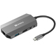 Док-станция USB3.1 Type-C --> HDMI/USB 3.0x2/RJ45/SD/TF/PD 100W 6in1 Sandberg