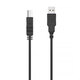 Кабель USB AM-BM, 1.5м, черный, HP