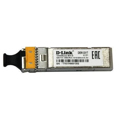 Модуль D-Link DEM-331T 1-port mini-GBIC 1000Base-LX SMF WDM SFP Tranceiver (up to 40km)