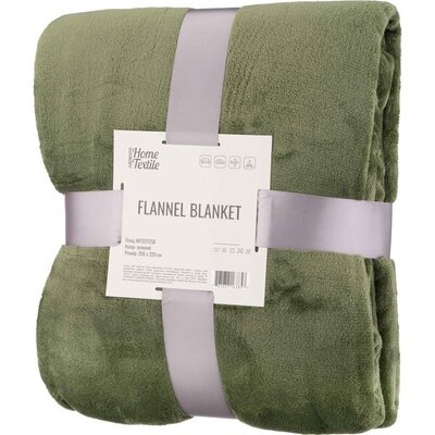 Плед Ardesto Flannel, 200x220 см, 100% полиэстер, зеленый