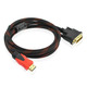 Кабель HDMI M - DVI 24M, 3.0 м, обплетення